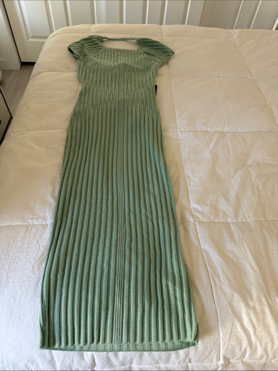Express Dresses & Skirts - Express Sage Green Ribbed Maxi Dress